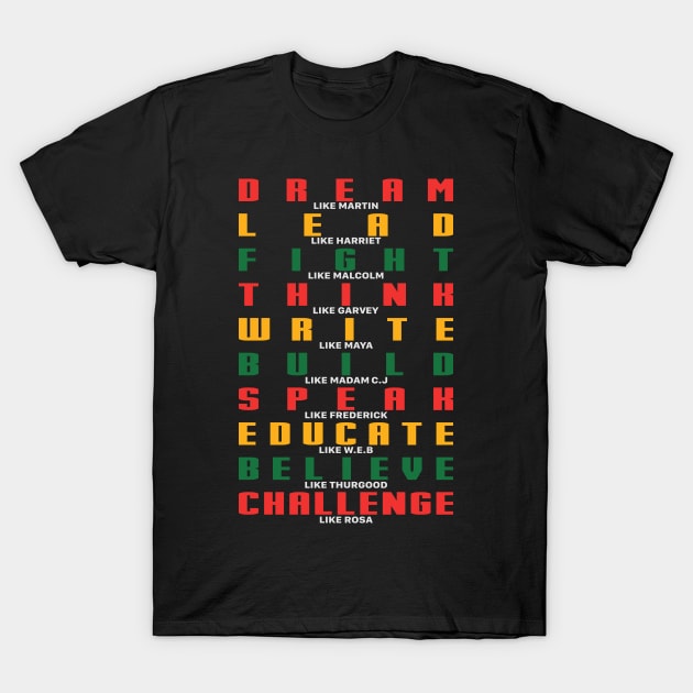 Black History Heroes, Civil Rights, Black leaders, Black lives Matter T-Shirt by UrbanLifeApparel